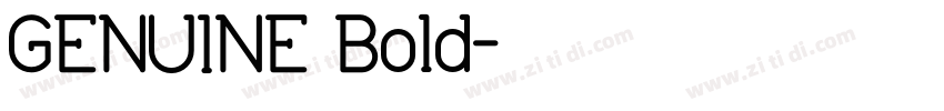 GENUINE Bold字体转换